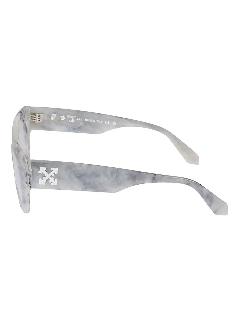 Off-White Eyewear Zonnebril met rond montuur Grijs