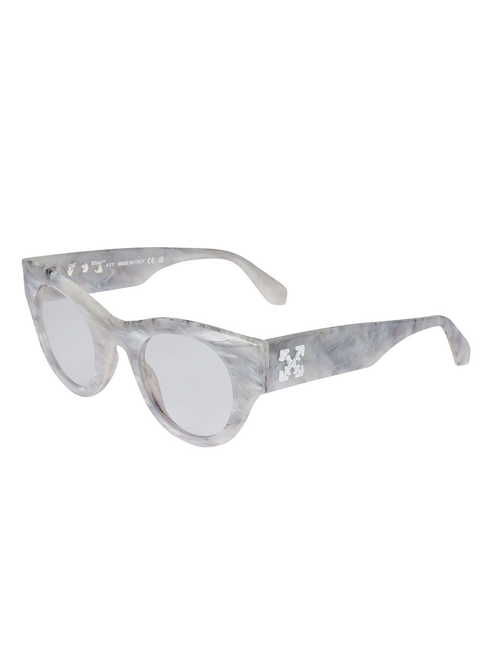 Off-White Eyewear Zonnebril met rond montuur - Grijs