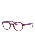 RAY-BAN JUNIOR logo-lettering glasses - Pink
