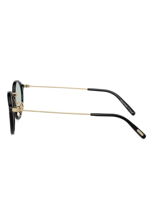 Oliver Peoples ラウンドフレーム サングラス | ブラック | FARFETCH JP
