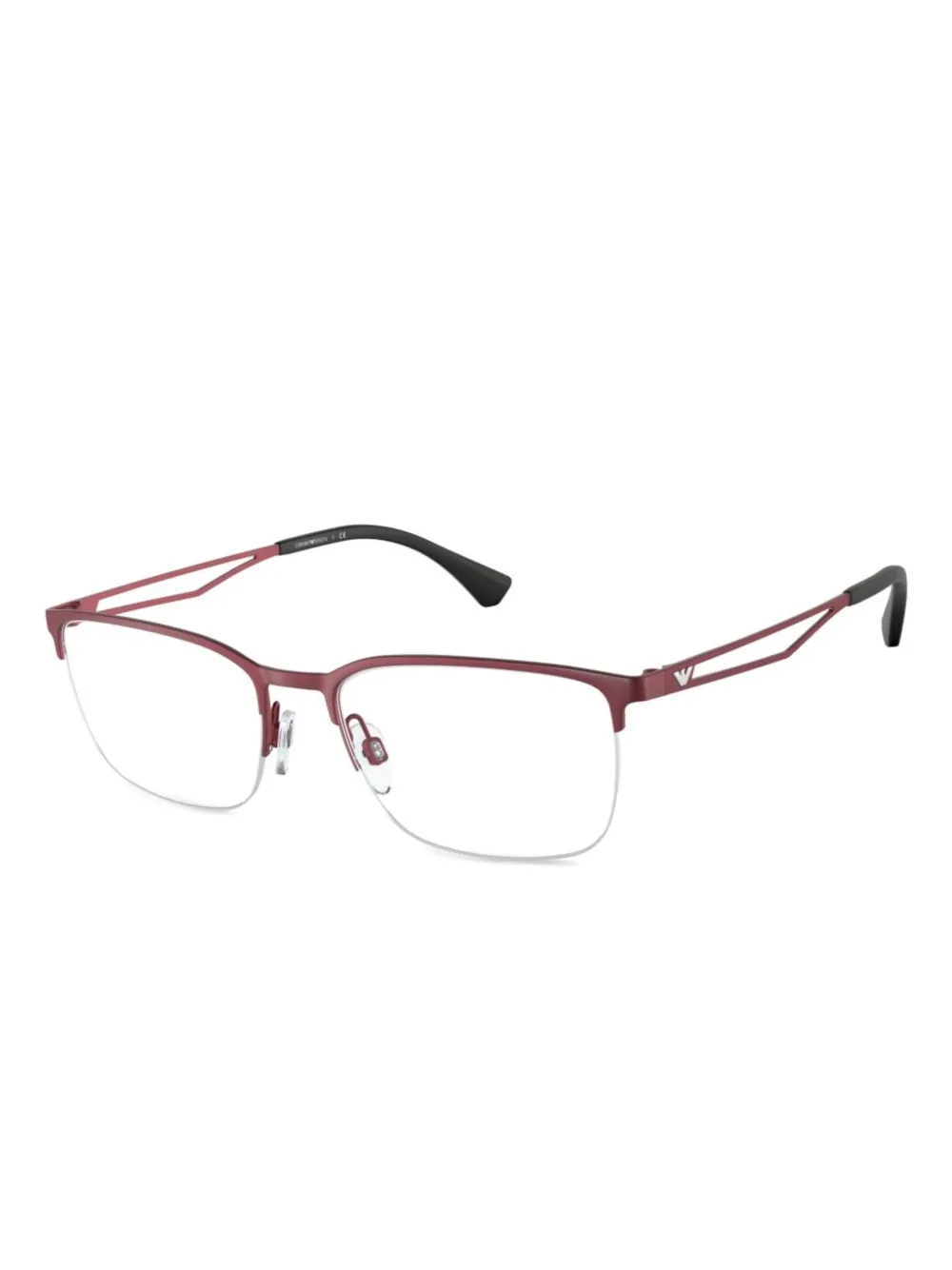 Emporio Armani rectangle-frame glasses Rood