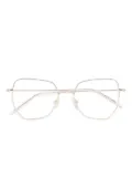 Kaleos rectangle-frame clear-lens glasses - Gold