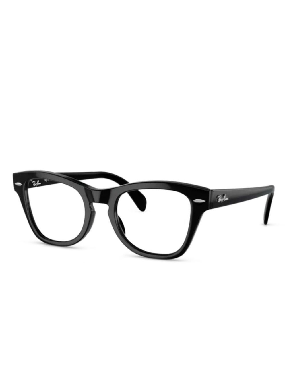 Ray-Ban logo-lettering glasses - Zwart