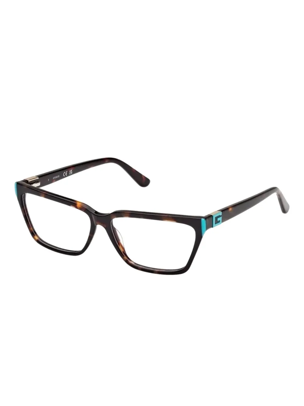 GUESS EYEWEAR Bril met rechthoekig montuur Bruin
