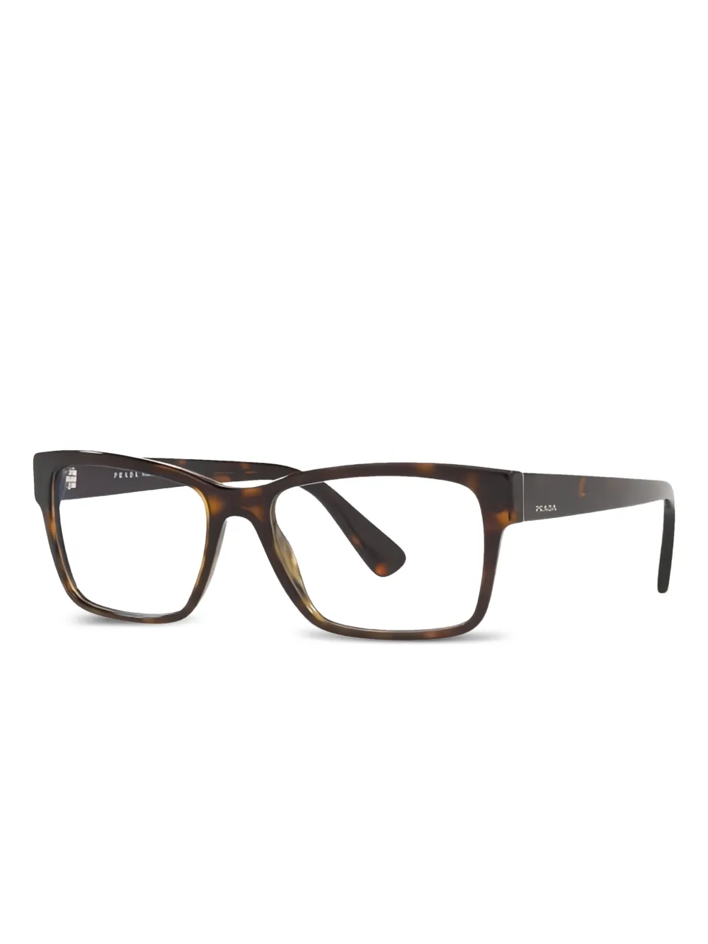 Prada Eyewear Bril met rechthoekig montuur - Bruin