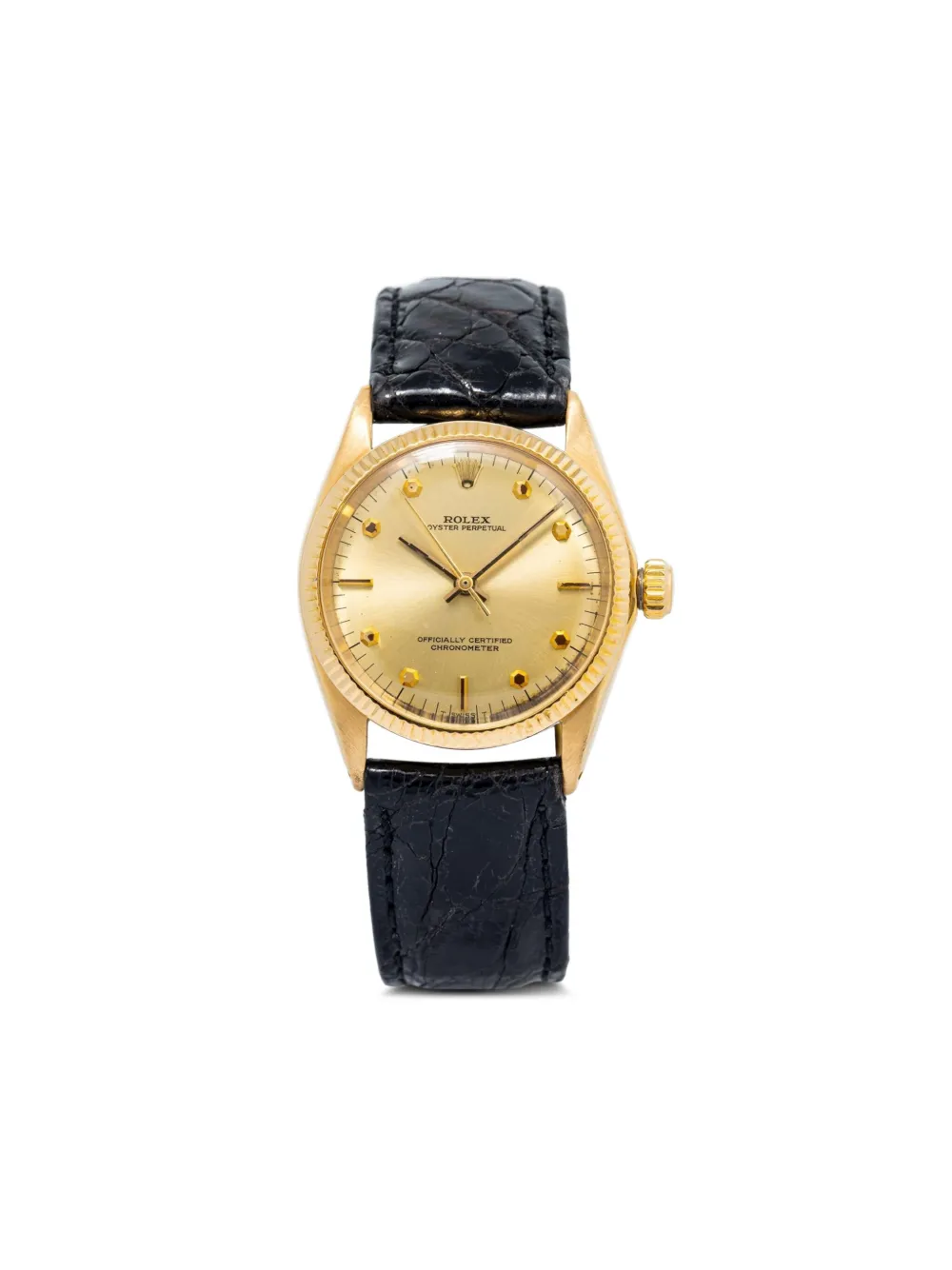 Pre-owned Rolex Oyster Perpetual 30mm In Gold