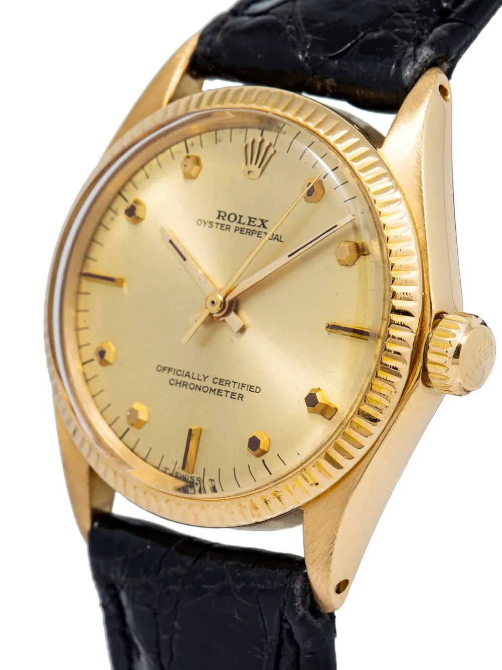 Pre-owned Rolex Oyster Perpetual 30mm In Gold