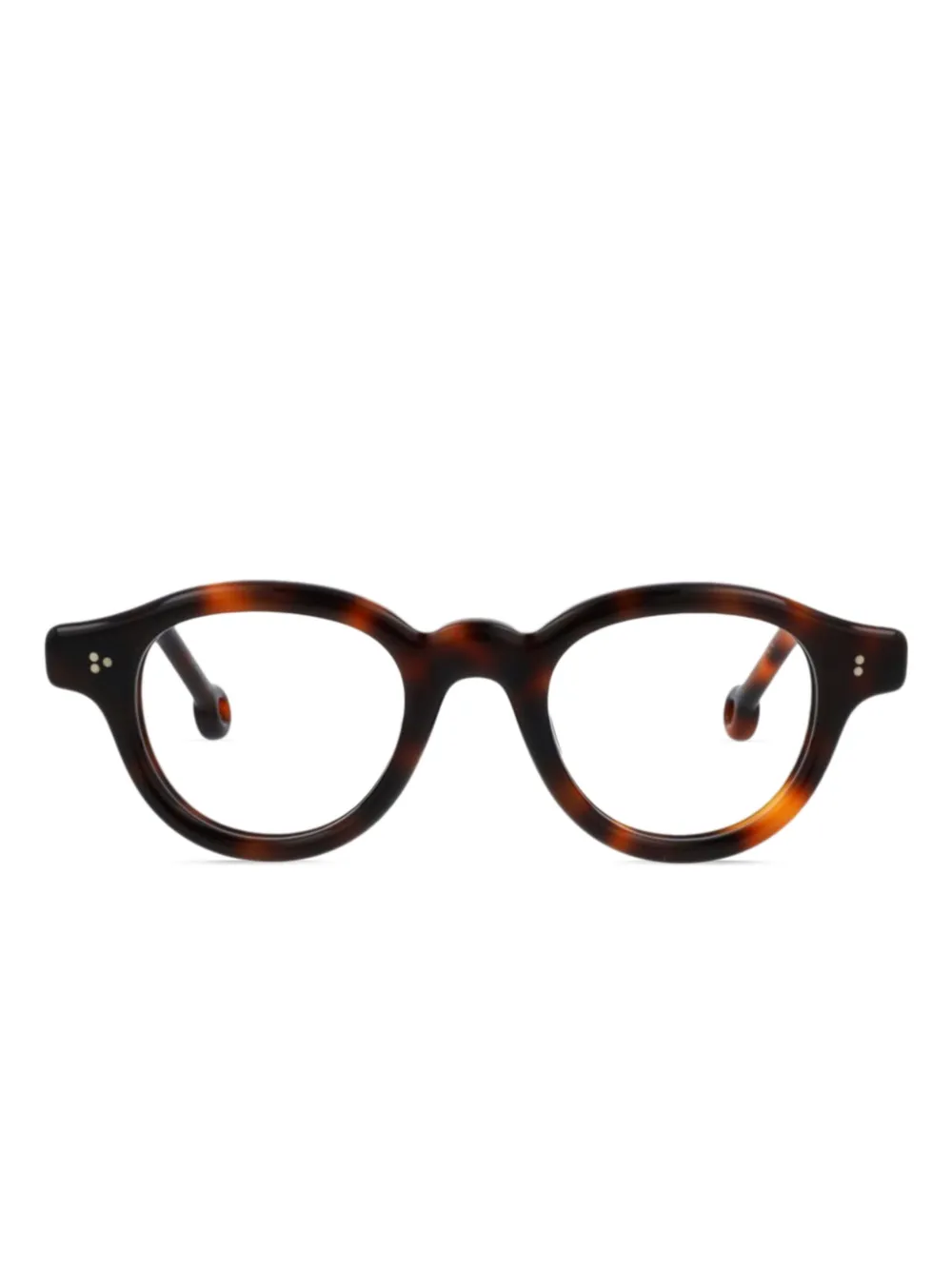 Hally And Son lunettes de vue à monture ovale | marron | Image 1