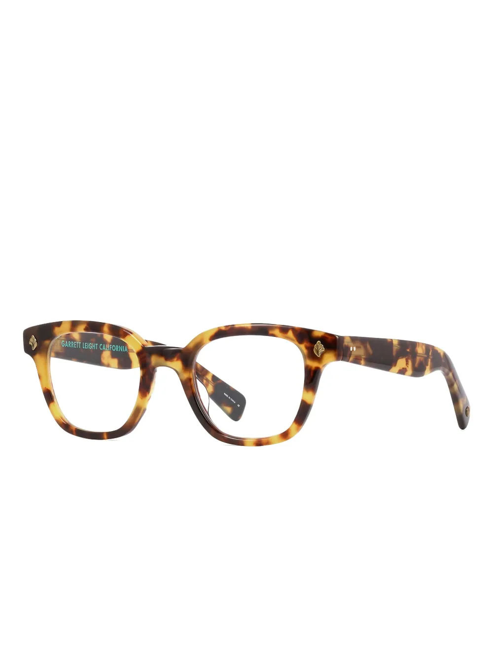 Garrett Leight tortoiseshell rectangle glasses Bruin