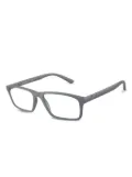 Emporio Armani rectangle-frame glasses - Grey
