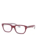 Ray-Ban logo-lettering glasses - Red
