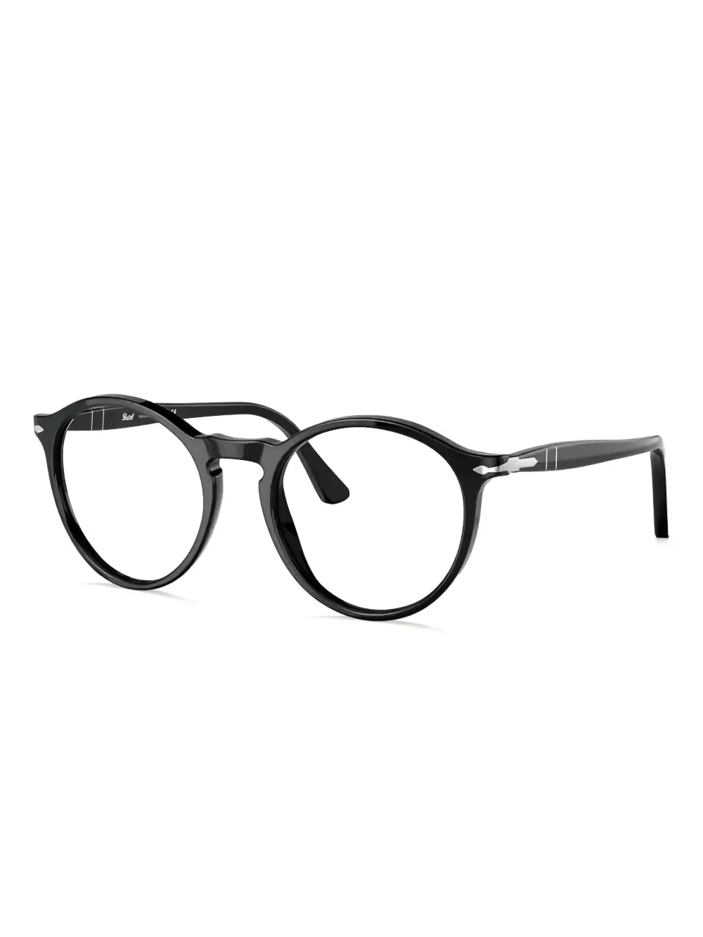 Persol Bril met rond montuur Zwart