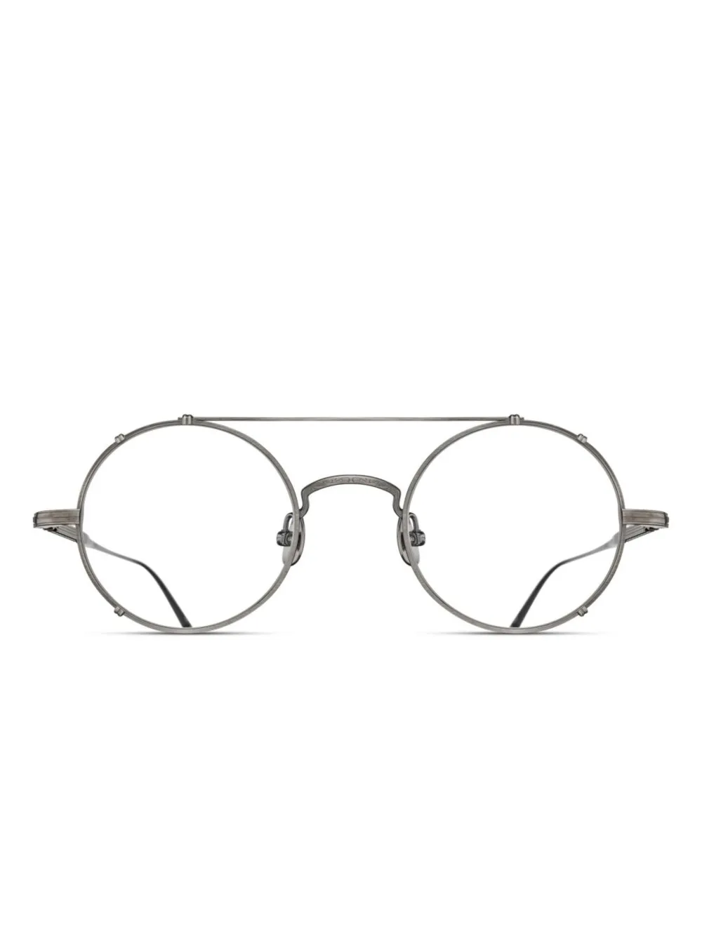 Matsuda double-bridge round glasses | Silver | Image 1