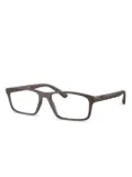 Emporio Armani rectangle-frame glasses - Brown