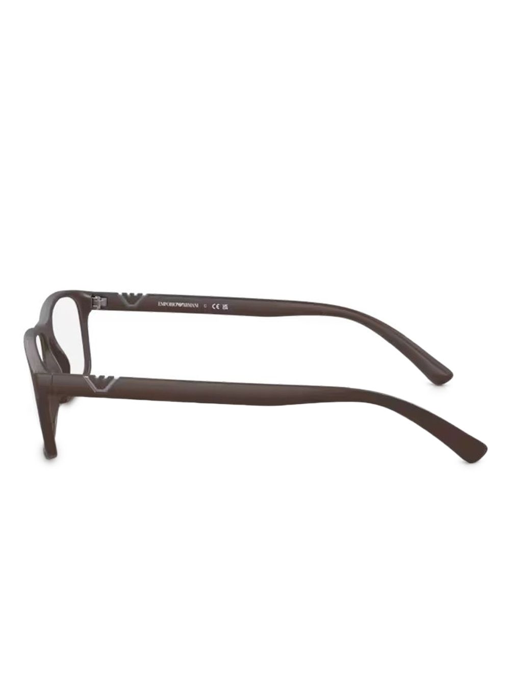 Emporio Armani rectangle-frame glasses - Bruin