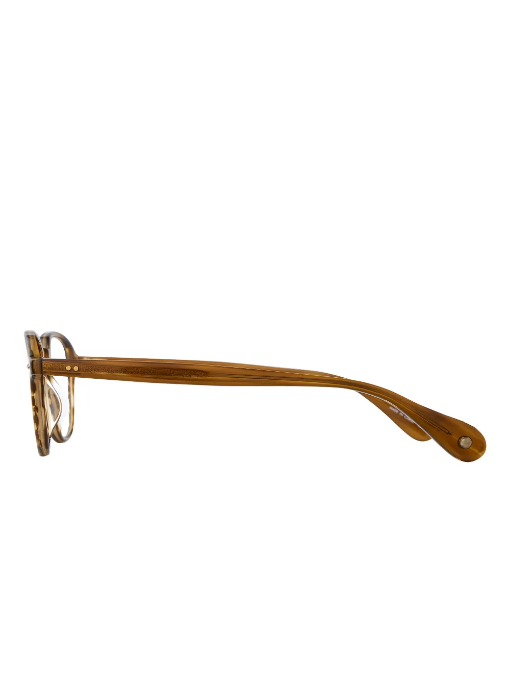 Garrett Leight Gilbert bril met rond montuur Bruin