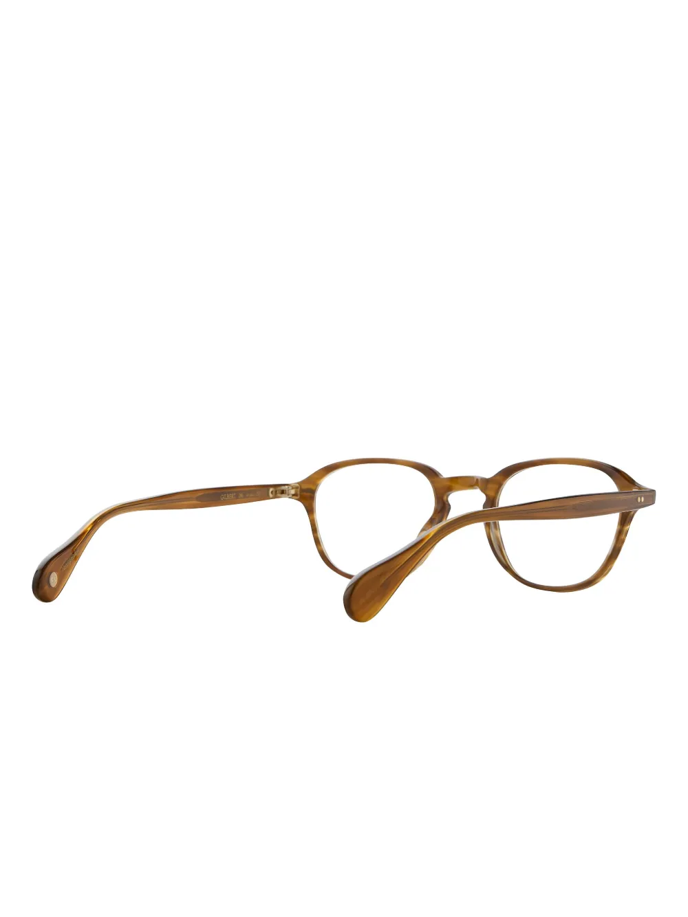 Garrett Leight Gilbert bril met rond montuur Bruin