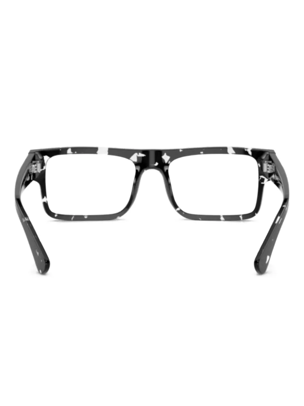 Prada Eyewear Zonnebril met rechthoekig montuur en spikkels Zwart
