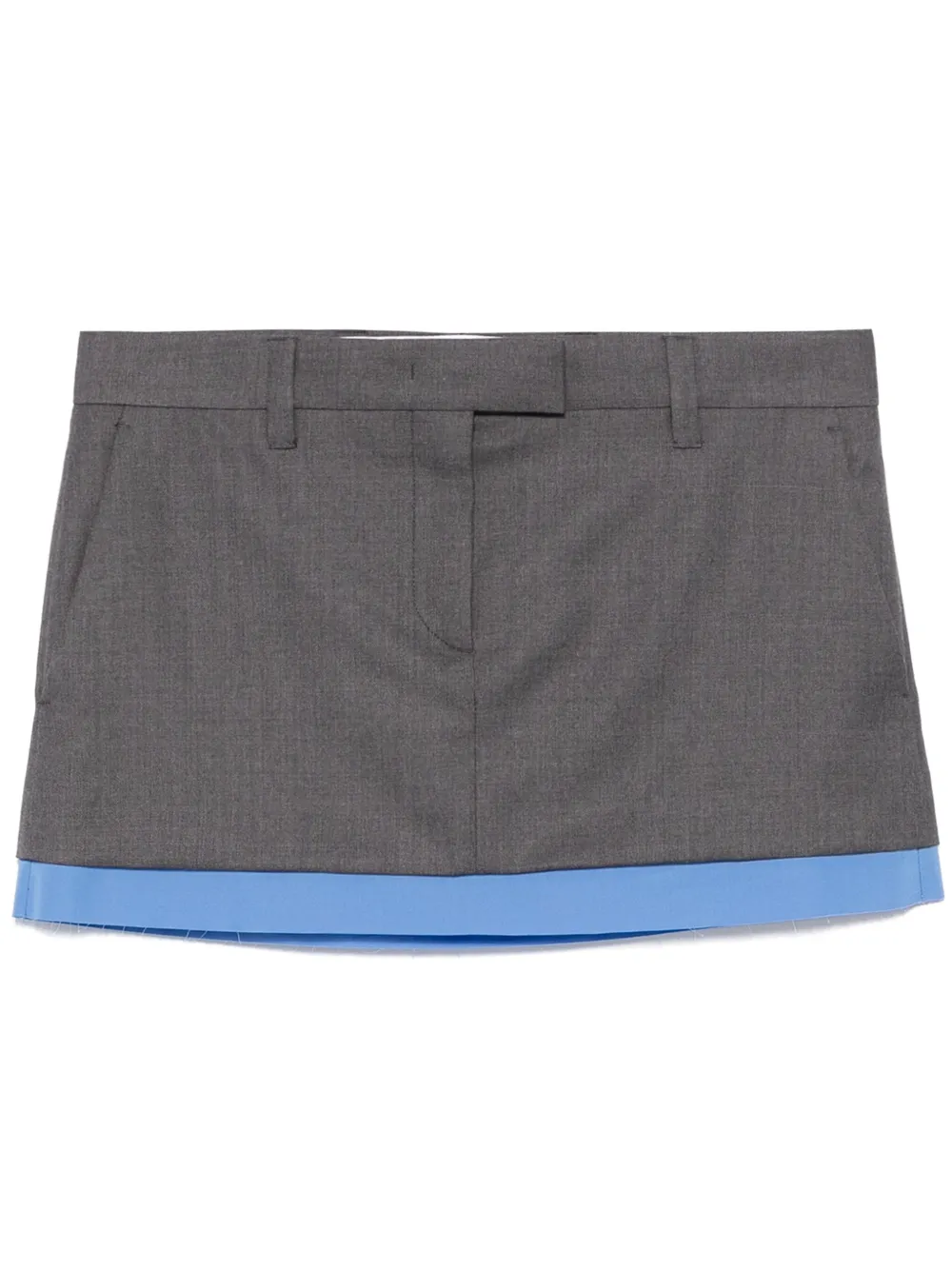 Miu Miu layered mini skirt | Grey | Image 1