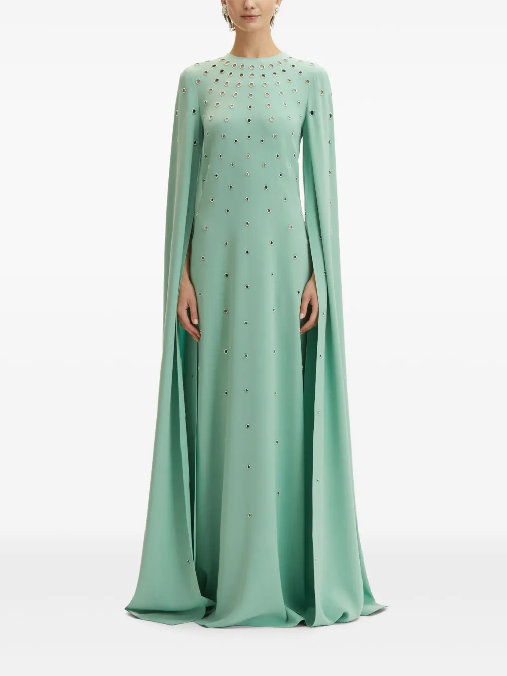 Oscar de la Renta Tuniek met ringlets - Groen