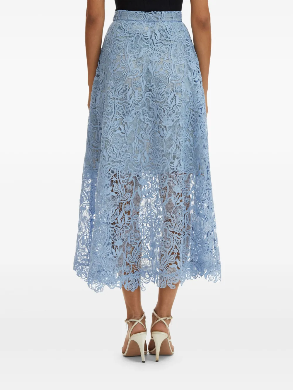 Oscar de la Renta Gonna midi Bellflower Guipure | Image 5