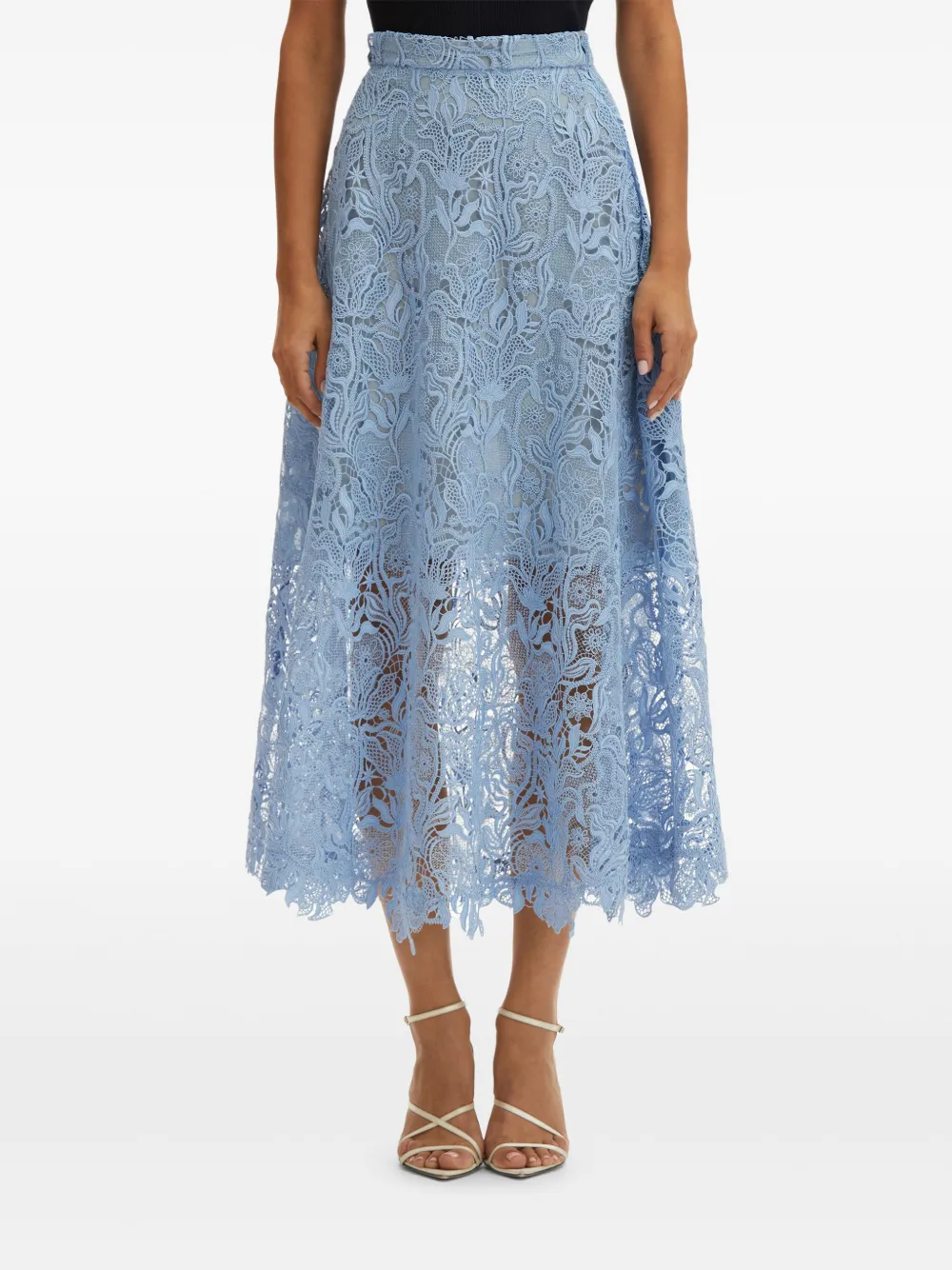 Oscar de la Renta Gonna midi Bellflower Guipure | Gonne | Image 3