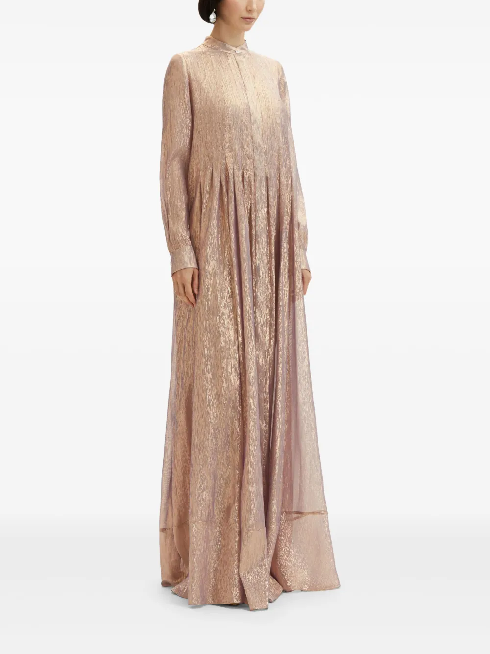 Oscar de la Renta Metallic avondjurk Roze