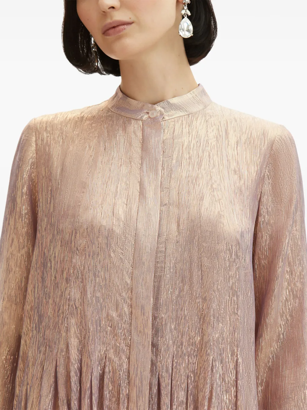 Oscar de la Renta Metallic avondjurk Roze