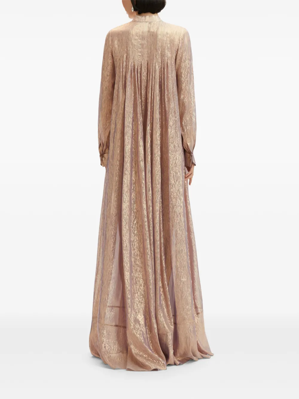 Oscar de la Renta Metallic avondjurk Roze