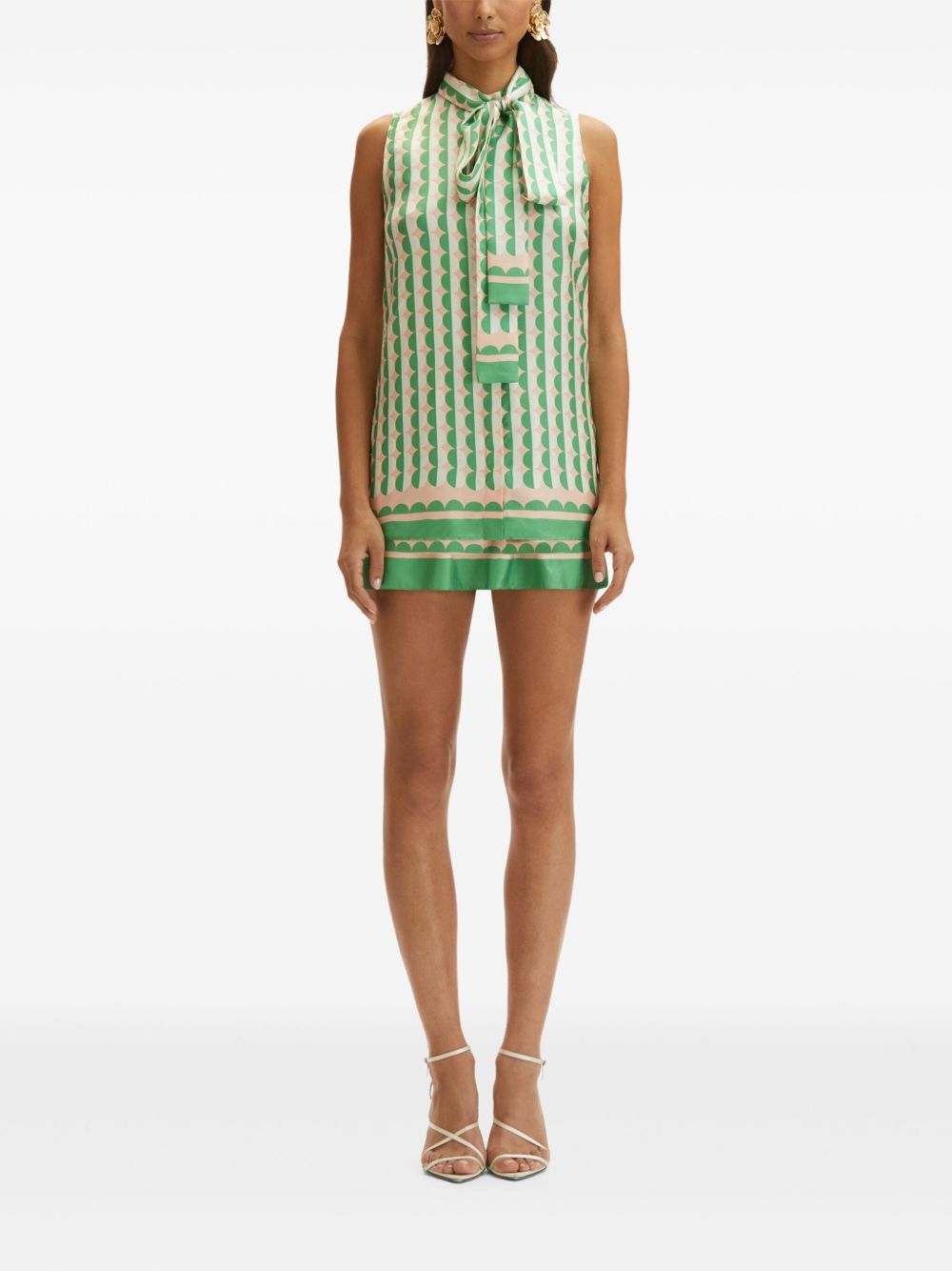 OSCAR DE LA RENTA GEOMETRIC-PRINT BLOUSE