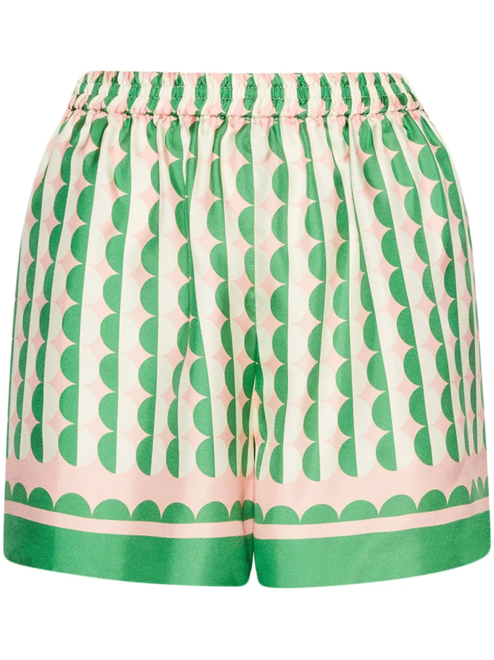 Oscar de la Renta Shorts met geometrisch patroon Groen