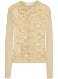 Oscar de la Renta Foil English Rose cardigan - Neutrals