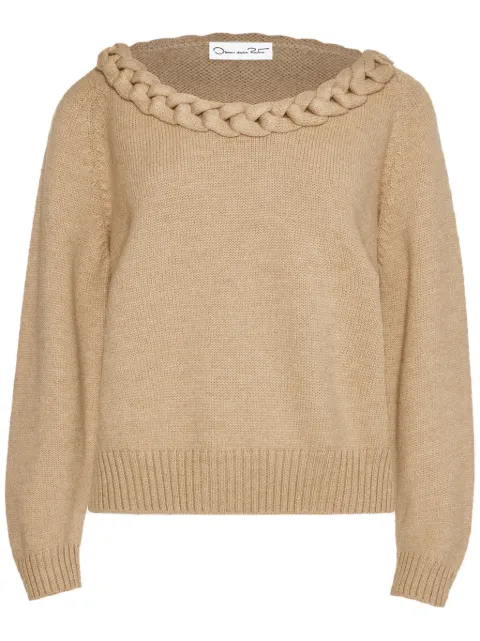 Oscar de la Renta braided neck jumper 