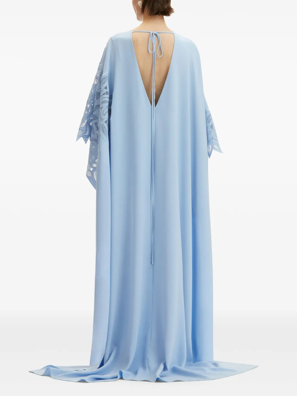 Oscar de la Renta Tuniek met roospatroon en uitgesneden details Blauw