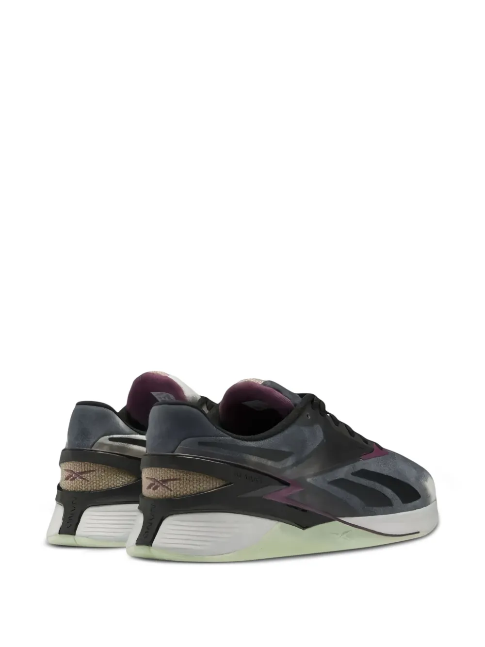 Reebok Nano X3 "Core Black Washed Plum Storm Glow" sneakers