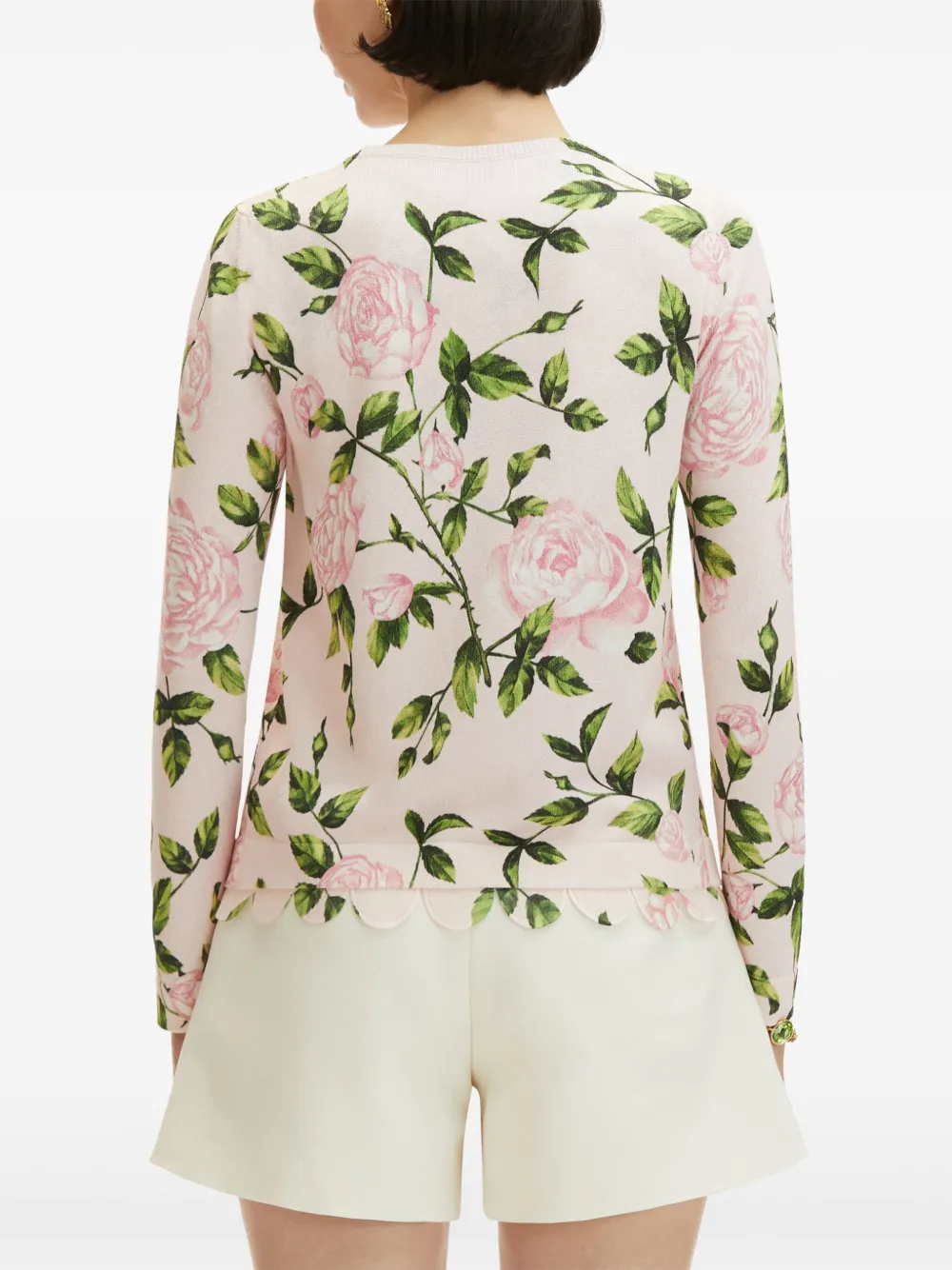 Oscar de la Renta Vest met print Groen