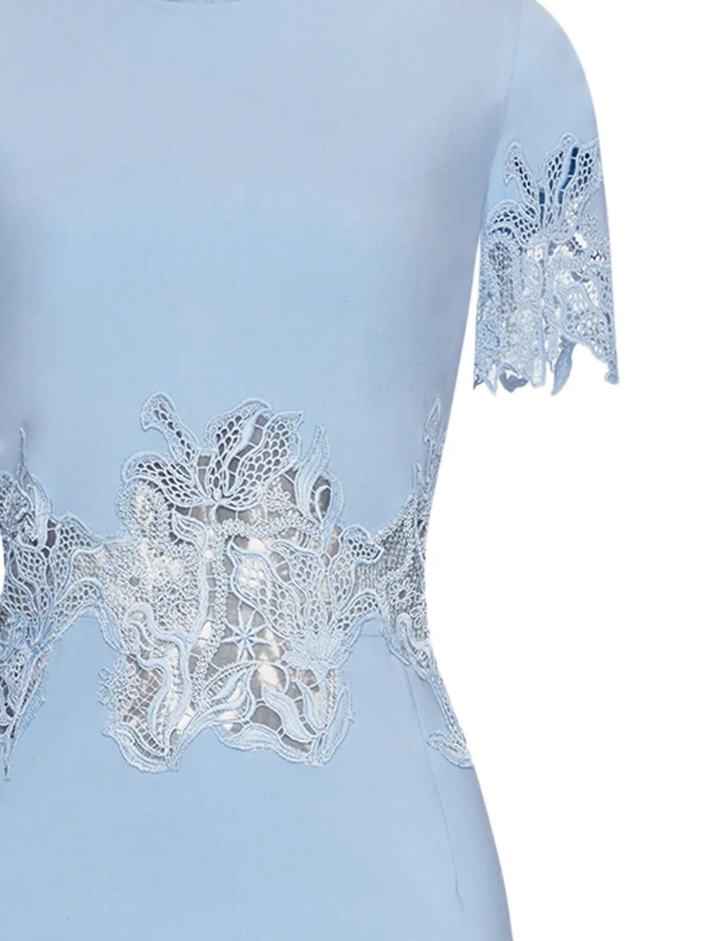 oscardelarenta Oscar de la Renta Midi-jurk met kant - Blauw