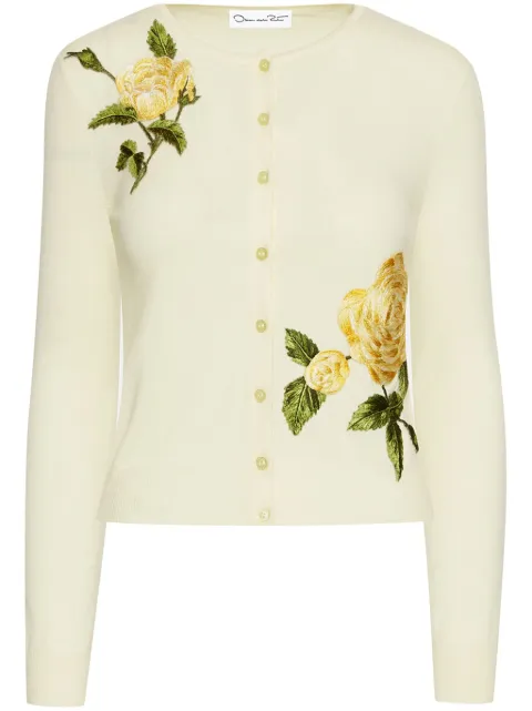 Oscar de la Renta English Rose Thread cardigan