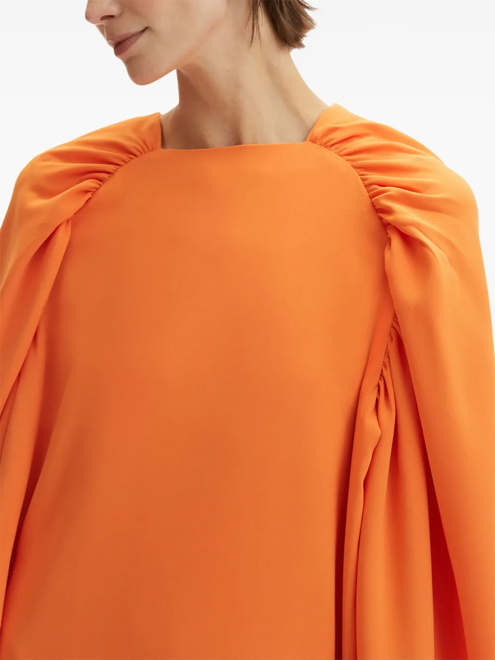 Oscar de la Renta Tuniek met gesmockt detail Oranje