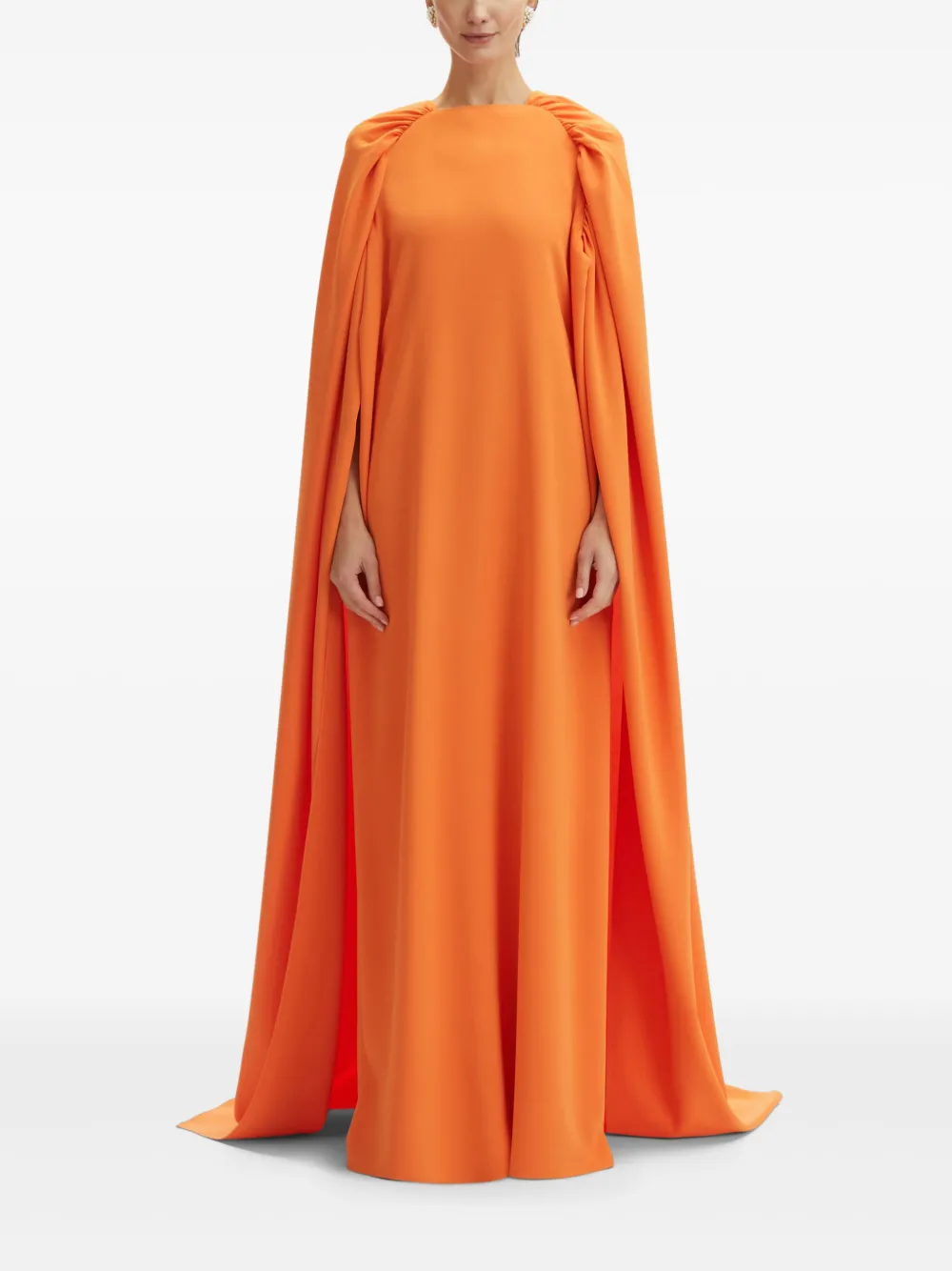 Oscar de la Renta Tuniek met gesmockt detail - Oranje