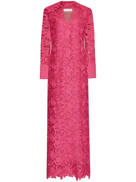 Oscar de la Renta robe longue en guipure