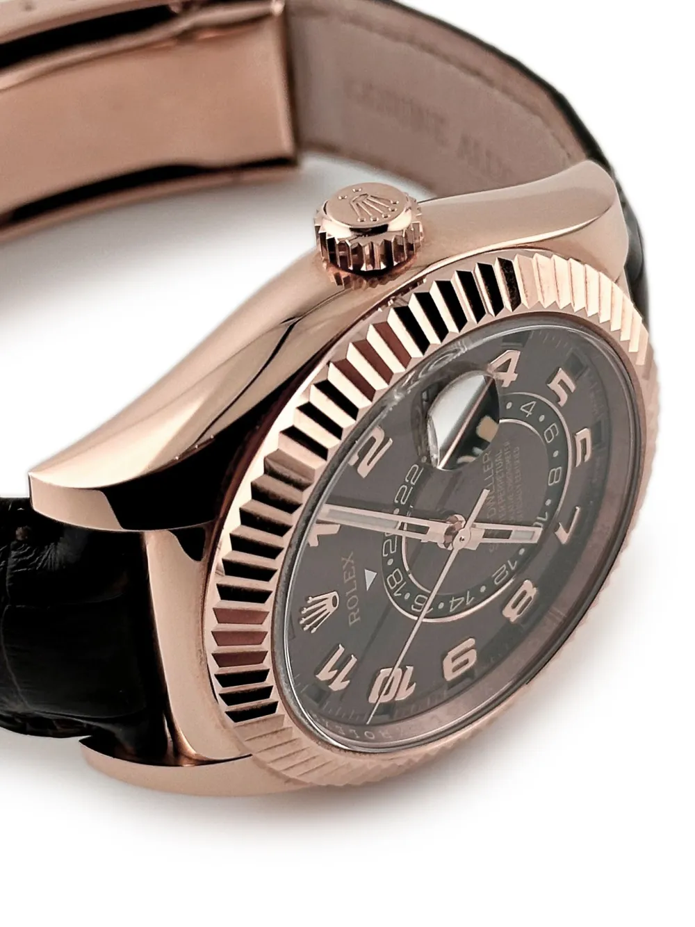 Pre-owned Rolex Sky-dweller 42mm In Brown