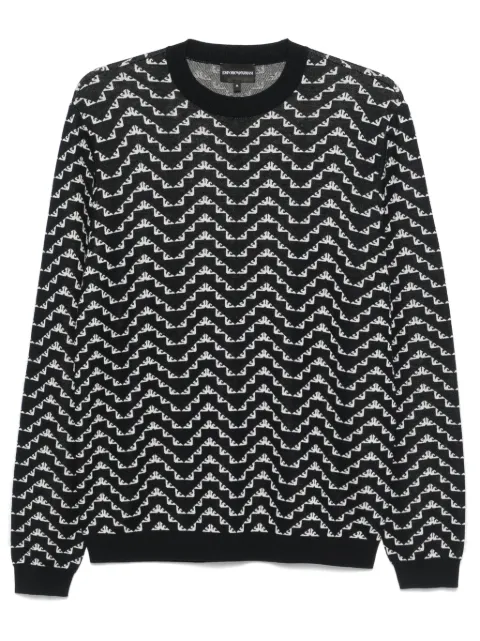 Emporio Armani eagle-jacquard sweater