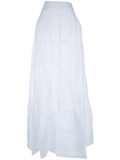 Ermanno Scervino lace-appliqué cotton skirt