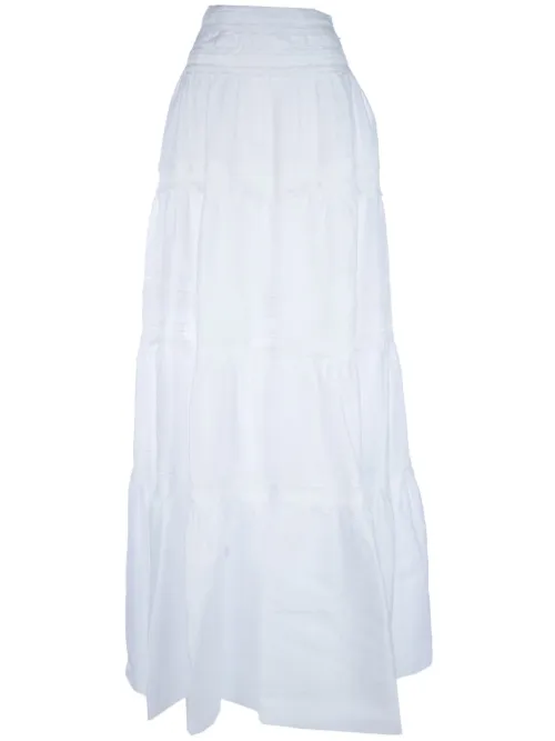 Jupe en coton à dentelle appliquée - Ermanno Scervino - Modalova