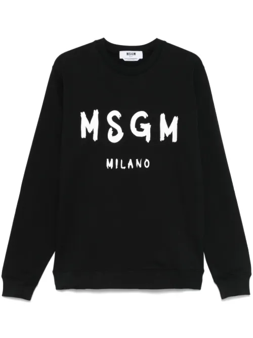 MSGM sweat à logo imprimé - Noir - MSGM - Modalova