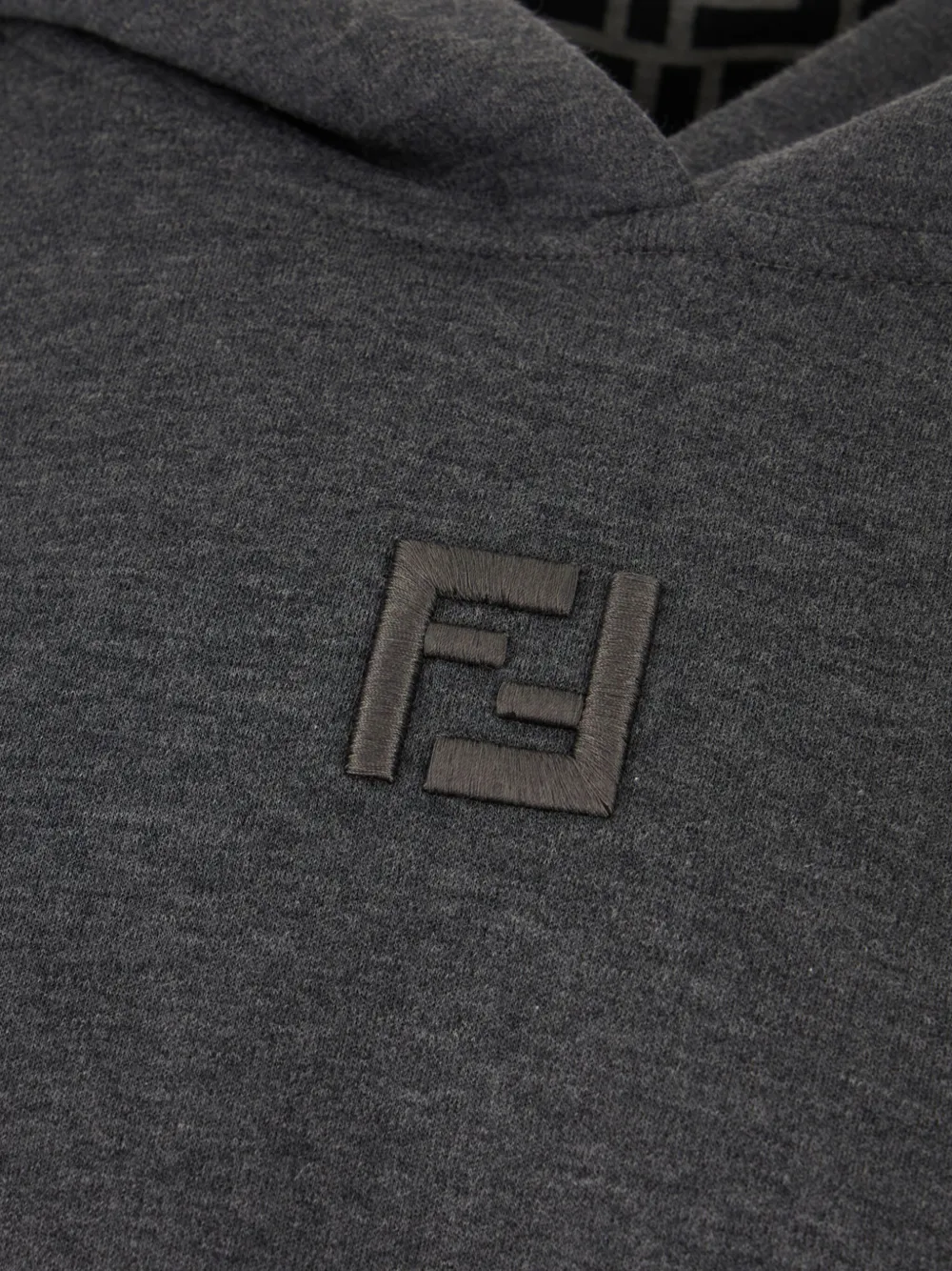 FENDI Hoodie met geborduurd logo Grijs