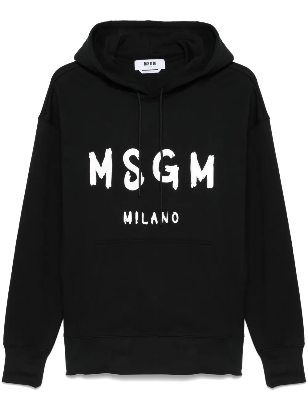 MSGM logo-print hoodie | Black | Image 1