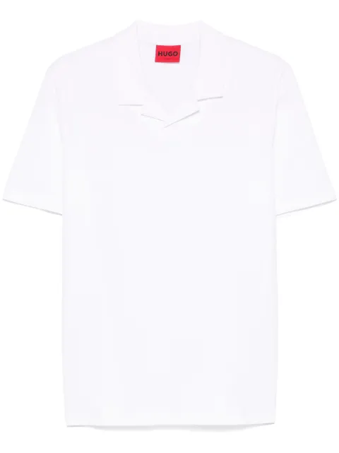 BOSS camp-collar T-shirt