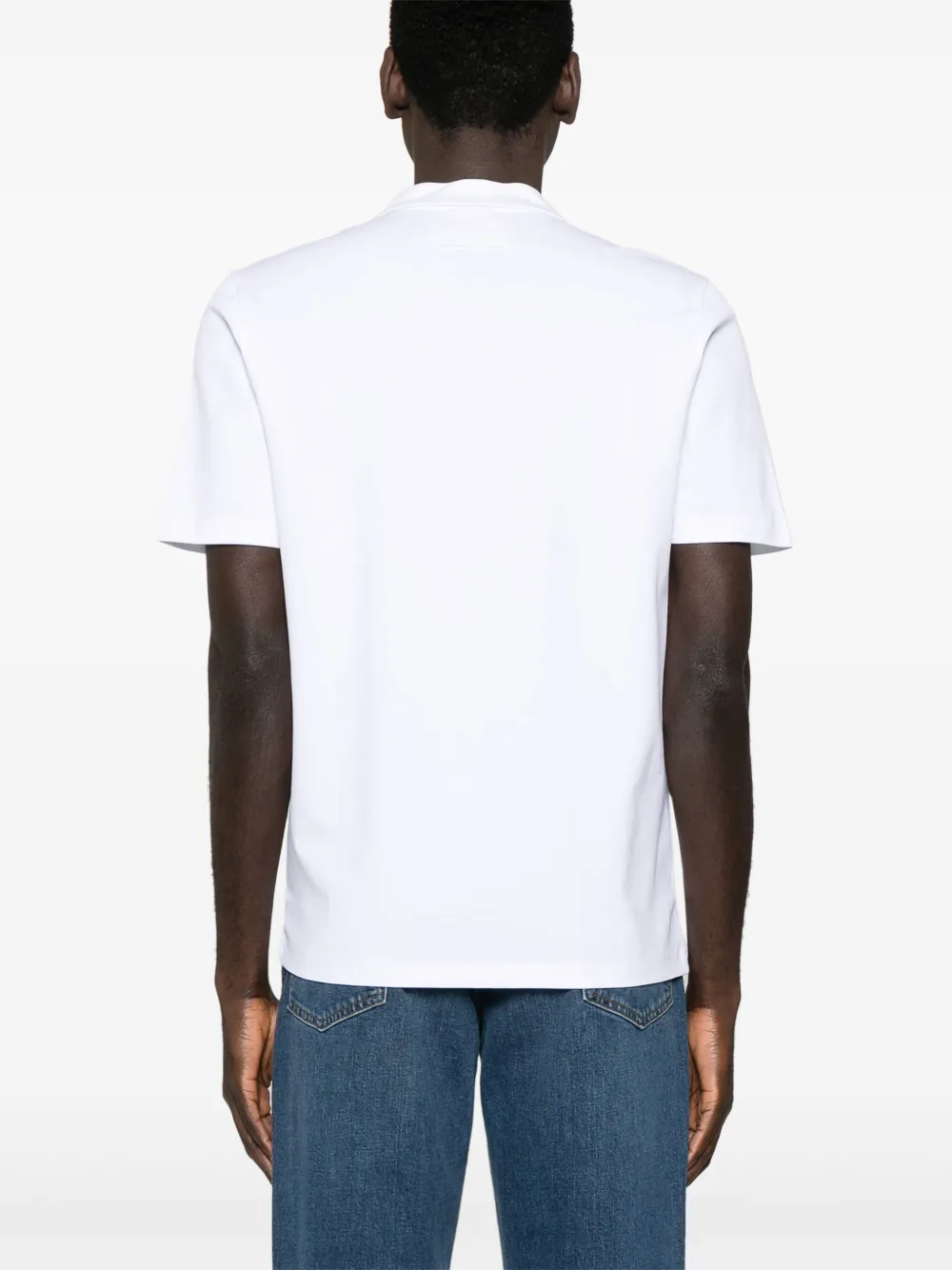 Hugo Boss Short-sleeve Polo Shirt In Weiss